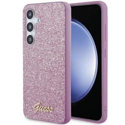 Guess GUHCS24MHGGSHU S24+ S926 fioletowy/purple hardcase Glitter Script