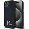 Etui Karl Lagerfeld Silicone Shadow       Metal Initial MagSafe do iPhone 15 czarny