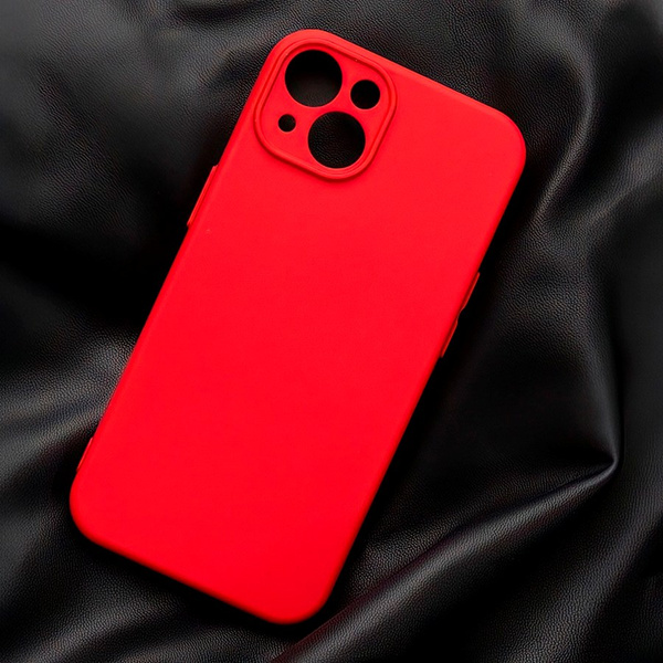 Silicon overlay for iPhone 15 pro max 6.7 "red