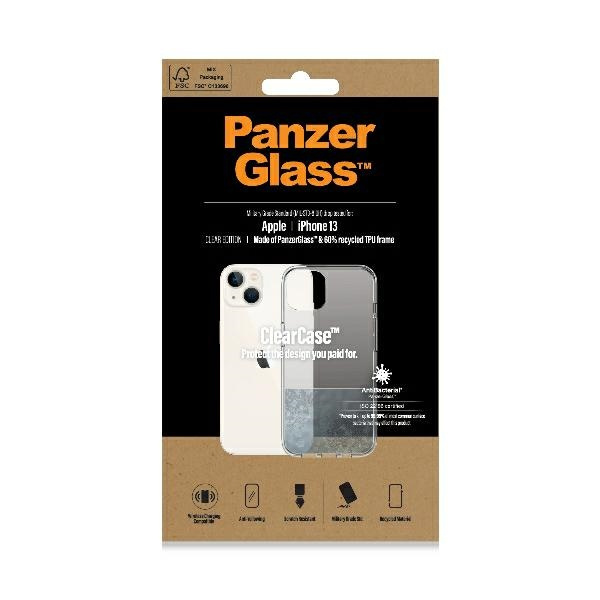 PanzerGlass ClearCase iPhone 13 / 14 /15 6,1" Antibacterial Military grade clear 0313