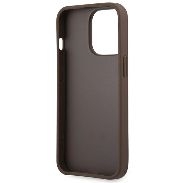Guess GUHCP13LG4GLBR iPhone 13 Pro / 136,1" brązowy/brown hard case 4G Stripe Collection