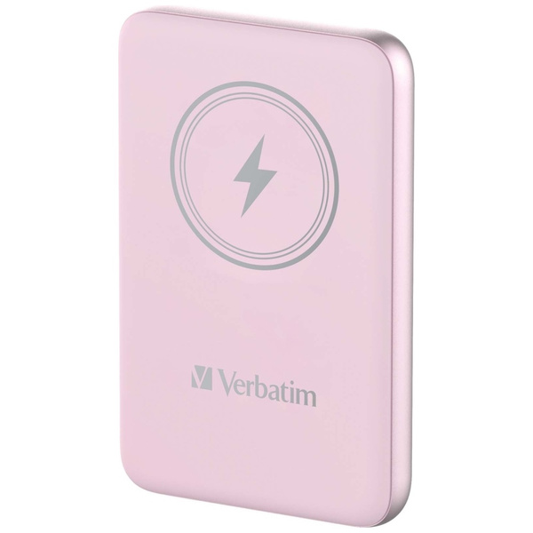 Verbatim Powerbank indukcyjny `n` Go 15W10000mAh Wireless Magnetic różowy/pink 32248