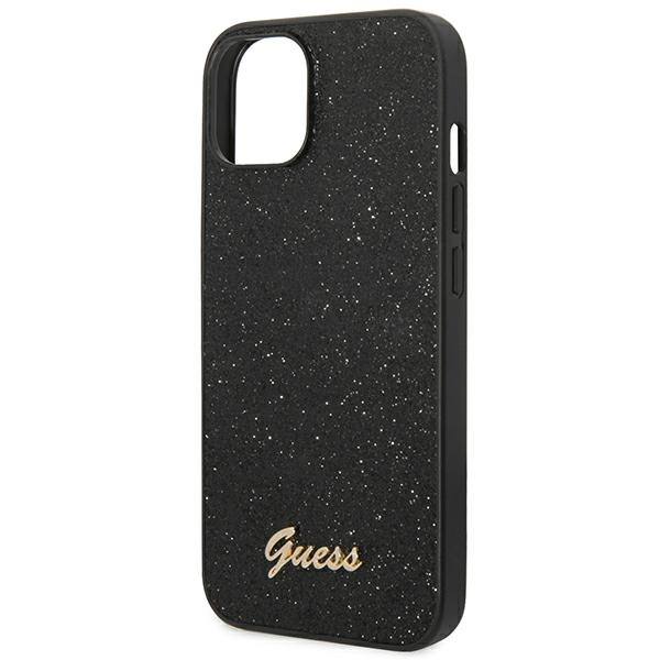 Guess GUHCP14MHGGSHK iPhone 14 Plus / 15 Plus 6.7" czarny/black hard case Glitter Script