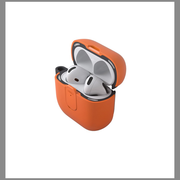 Etui UNIQ Clyde do AirPods 4 Lock Case   pomarańczowy