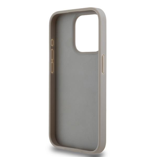 DKNY DKHCP15XPRTHSLE iPhone 15 Pro Max6.7" beżowy/beige hardcase Leather Mono Stripe & Metal Logo