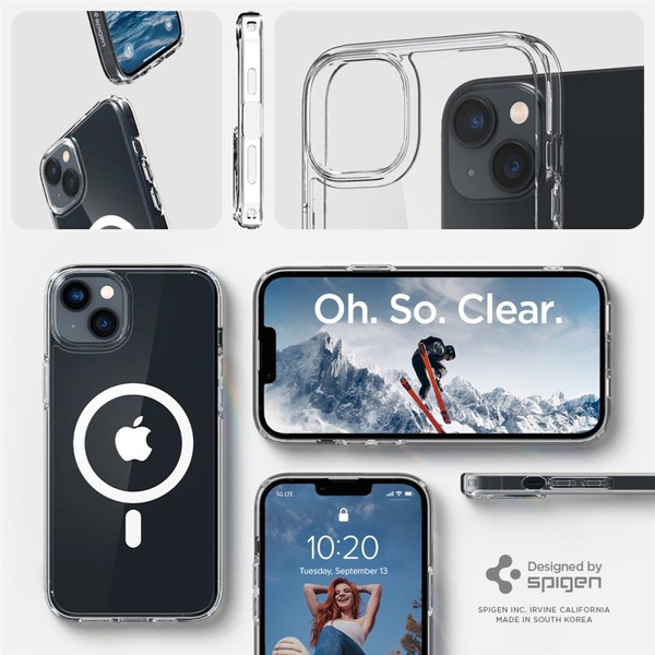 Spigen Ultra Hybrid Mag Case with MagSafe for iPhone 14 - Clear/White