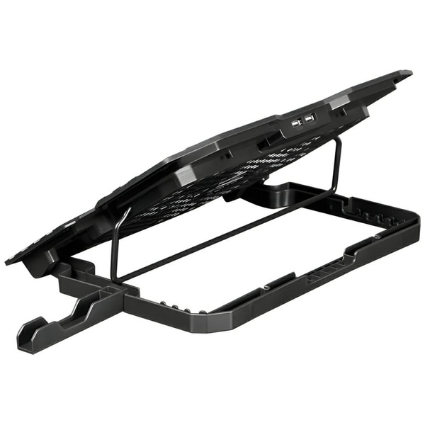 XTRIKE ME Podstawka chłodząca pod laptopa z wbudowanym uchwytem na telefon FN-813 czarny/black