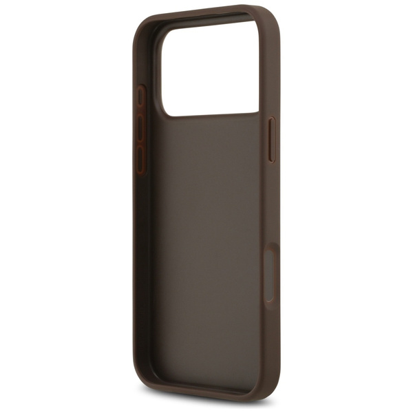 Etui Guess 4G Double Card Triangle do    iPhone 17 Pro Max brązowy