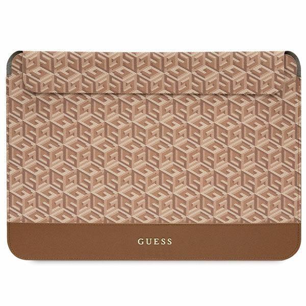 Guess Sleeve GUCS14HGCFSEW 14"brązowy/brown GCube Stripes
