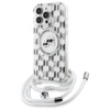 Karl Lagerfeld KLHMP16XHCKCKLCT iPhone    16 Pro Max 6.9" transparent hardcase IML Crossbody Monogram Karl & Choupette Head MagSafe