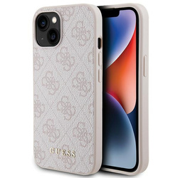 Guess GUHCP15SG4GFPI iPhone 15 / 14 / 136.1" różowy/pink hard case 4G Metal Gold Logo