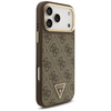 Etui Guess 4G Triangle Logo & Big Strap  Metal Buttons MagSafe do iPhone 17 Pro Max brązowy