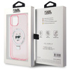 Etui Karl Lagerfeld Ring Stand Choupette Head MagSafe do iPhone 15 - różowe