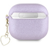 Etui Guess Metallic Script Charm do      AirPods 4 fioletowy