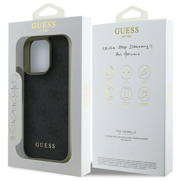 Guess GUHCP16LGF4GGR iPhone 16 Pro 6.3"  czarny/black hardcase 4G Charms Collection