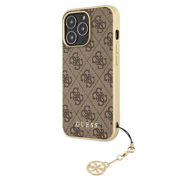 Guess GUHCP13XGF4GBR iPhone 13 Pro Max6,7" brązowy/brown hardcase 4G Charms Collection