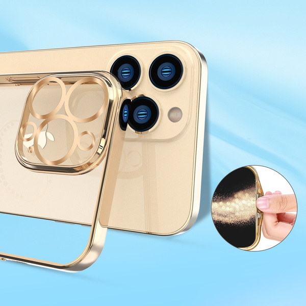 Kingxbar Wish Series etui ozdobione kryształami iPhone 13 Pro niebieski