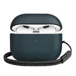 Etui UNIQ Terra Genuine Leather na AirPods 3 - niebieskie
