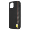 Ferrari FESAXHCP12MBK iPhone 12/12 Pro 6,1" czarny/black hardcase On Track Carbon Stripe