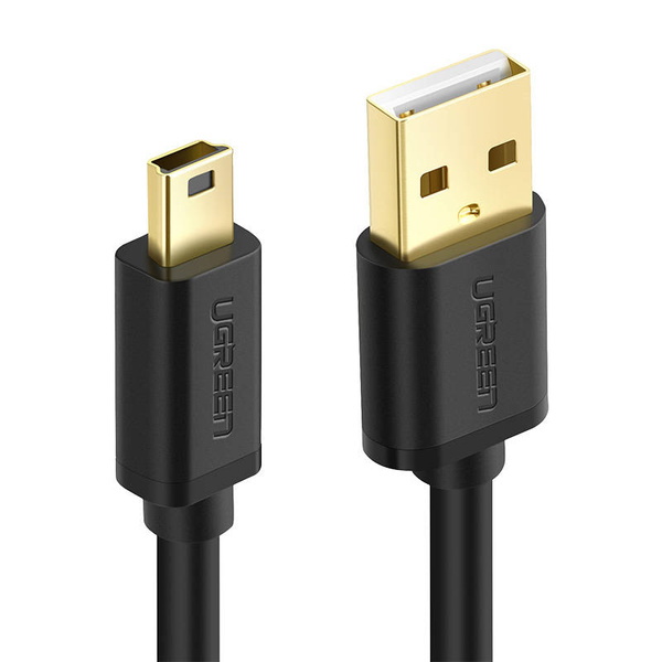 Ugreen kabel przewód USB - mini USB 480 Mbps 1 m czarny (US132 10355)