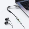 Ugreen kabel rozdzielacz AUX 3,5 mm mini jack (żeński) - 2x 3,5 mm mini jack (męski - mikrofon i słuchawki) srebrny (AV193 50255)