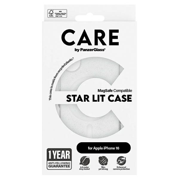 CARE by PanzerGlass Flagship Star Lit Case iPhone 16 6,1" biały/white MagSafe 1341