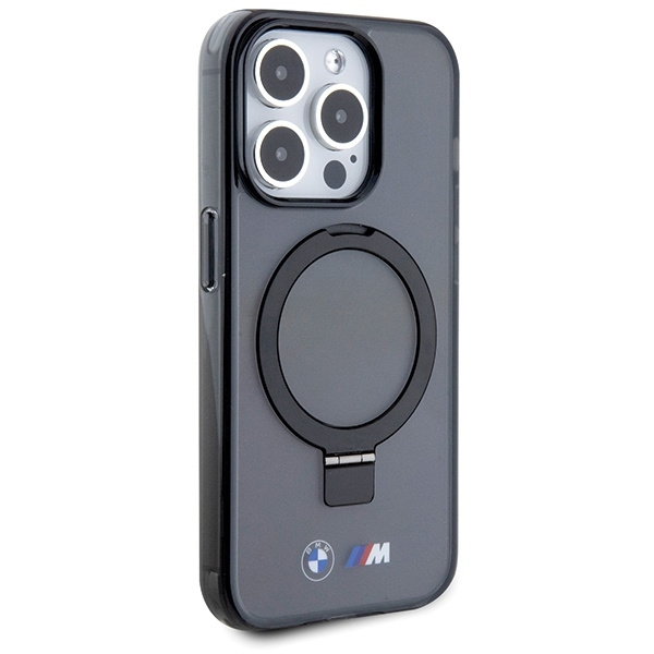Etui BMW Ring Stand M Collection MagSafe na iPhone 15 Pro Max - czarne