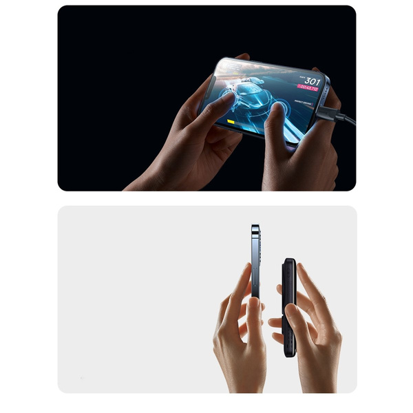 Baseus Magnetic Bracket power bank with wireless charging MagSafe 10000mAh 20W Overseas Edition pink (PPCX000204) + USB Type C cable Baseus Xiaobai Series 60W 0.5m