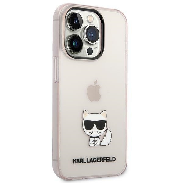 Etui Karl Lagerfeld Choupette Body na iPhone 14 Pro 6,1" - różowe