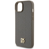 DKNY DKHMP15MPSHRPSW iPhone 15 Plus /14 Plus 6.7" brązowy/brown hardcase Leather Pattern Metal Logo MagSafe