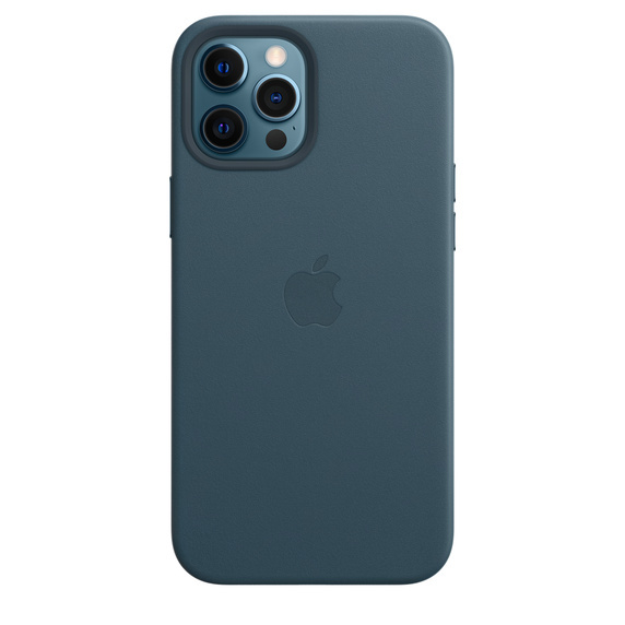APPLE LEATHER CASE MHKK3ZM/A IPHONE 12 PRO MAX BALTIC BLUE OPEN PACKAGE
