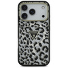 Etui Guess Leopard Glitter MagSafe do    iPhone 17 Pro Max czarny