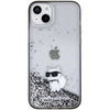 Karl Lagerfeld Liquid Glitter Choupette case for iPhone 15 Plus - transparent
