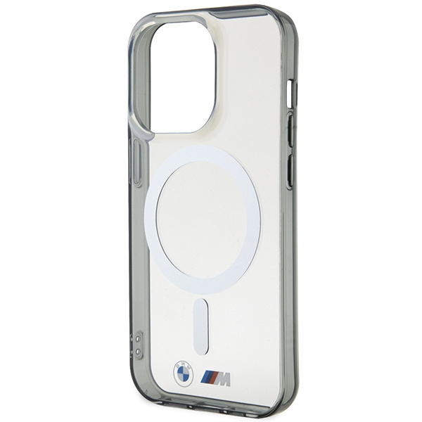 BMW Silver Ring MagSafe case for iPhone 15 Pro Max - transparent