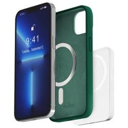 PURO ICON MAG Etui z MagSafe na iPhone 14/13 Ciemnozielony