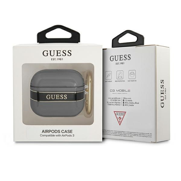 Guess  GUA3HHTSK AirPods 3 coverczarny/black Strap Collection