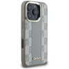 Etui DKNY Checkered Pattern Magsafe do   iPhone 16 Pro Max beżowy