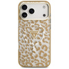 Etui Guess Leopard Glitter MagSafe do iPhone 17 Pro Max brązowy