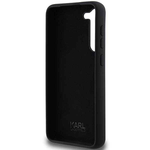 KARL LAGERFELD KLHCS24MSMHKCNPK S24+ S926 HARDCASE BLACK/BLACK SILICONE KARL&CHOUPETTE METAL PIN