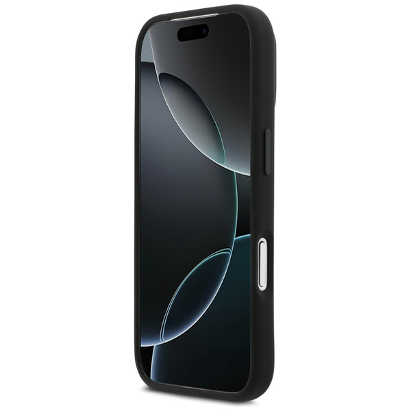 Etui BMW M Silicon Horizontal Line MagSafe do iPhone 17 Pro czarny