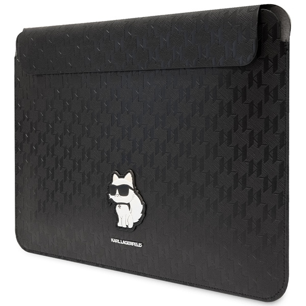 Pokrowiec Karl Lagerfeld Saffiano Monogram Choupette na laptopa 14" - czarny