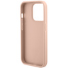Guess GUHCP15LPCRTHCP iPhone 15 Pro 6.1" różowy/pink hardcase Croco Triangle Metal Logo