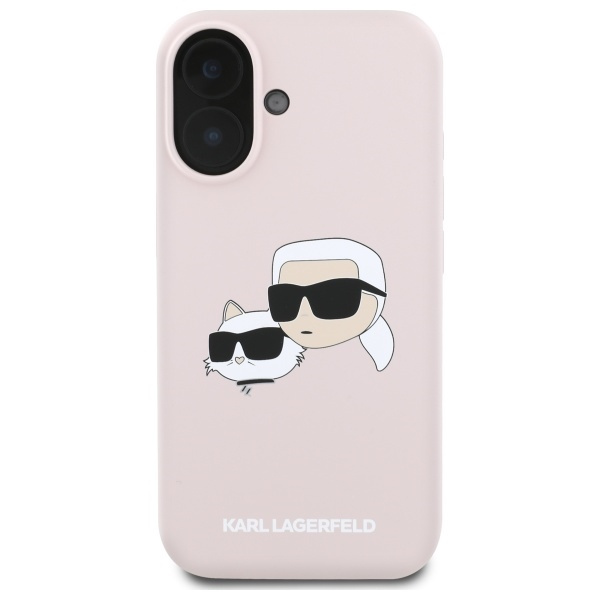 Karl Lagerfeld KLHMP16SSKCHPPLP iPhone 16 różowy/pink HC MagSafe Sil Double Heads Print