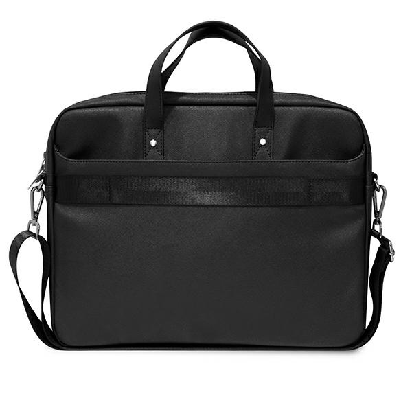 Guess Torba GUCB15PSATLK 16" czarny/black Saffiano Triangle Logo