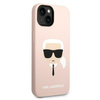 KARL LAGERFELD KLHCP14SSLKHLP IPHONE 14/15/13 6.1 "HARDCASE PINK / PINK SILICONE KARL`S HEAD