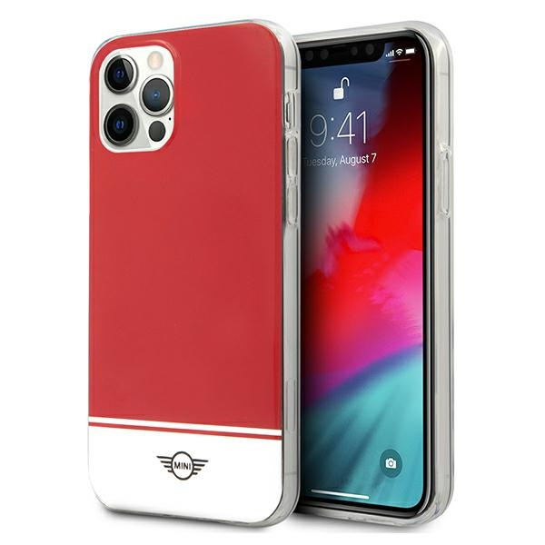 MINI MIHCP12MPCUBIRE IPHONE 12/12 PRO 6,1" CZERWONY/RED HARD CASE STRIPE COLLECTION