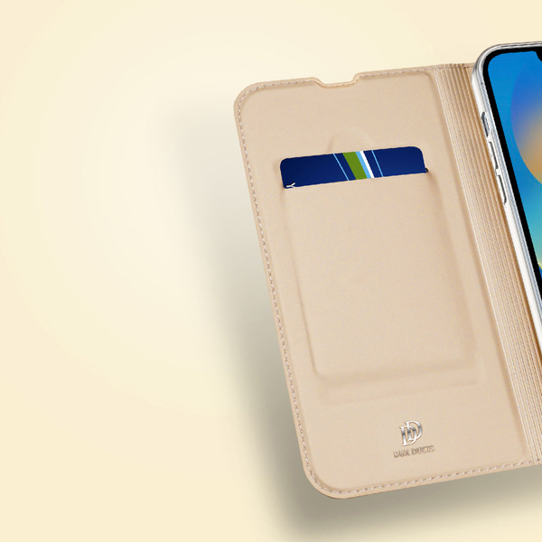Dux Ducis Skin Pro kabura etui pokrowiec z klapką iPhone 14 Max złoty