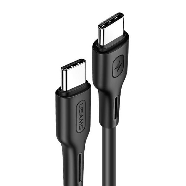 USAMS KABEL U43 USB-C NA USB-C 100W PD FAST CHARGE 5A 1.2M CZARNY /BLACK SJ459USB01 (US-SJ459)