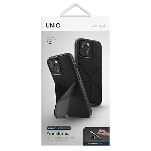 UNIQ etui Transforma iPhone 14 / 15 / 13 6,1" Magclick Charging czarny/ebony black