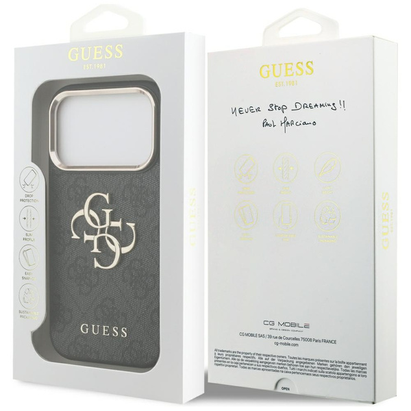 Etui Guess 4G Big 4G Classic Logo do     iPhone 17 Pro czarny złoty